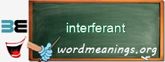 WordMeaning blackboard for interferant